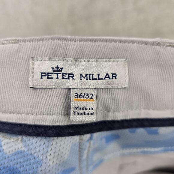 Peter Millar Pants Men’s 36x32 (Fits 38x31) Gray Golf 5 Pocket Stretch Chinos - Picture 8 of 16